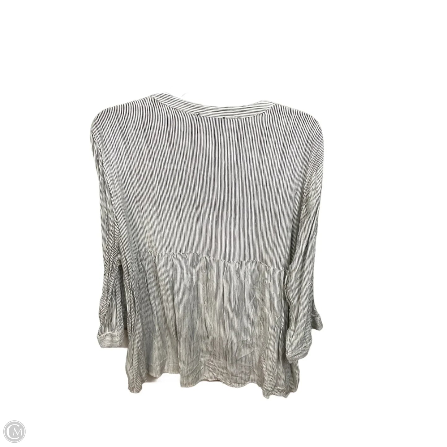 Blouse 3/4 Sleeve By Cynthia Rowley In Striped Pattern, Size: 2x