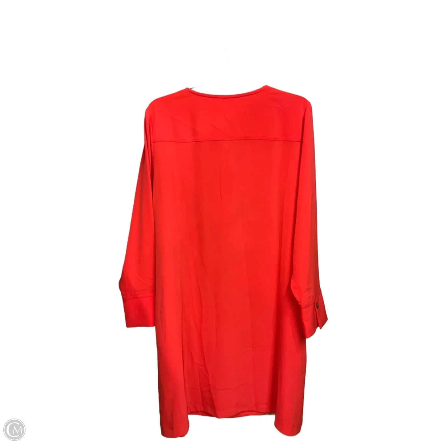 Dress Casual Midi By Chicos In Coral, Size: L