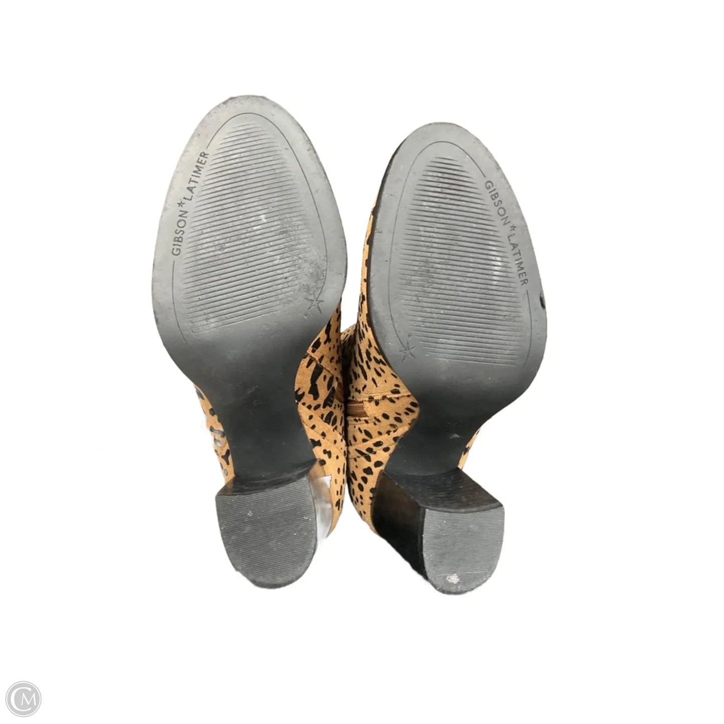 Boots Ankle Heels By Gibson And Latimer In Animal Print, Size: 7.5