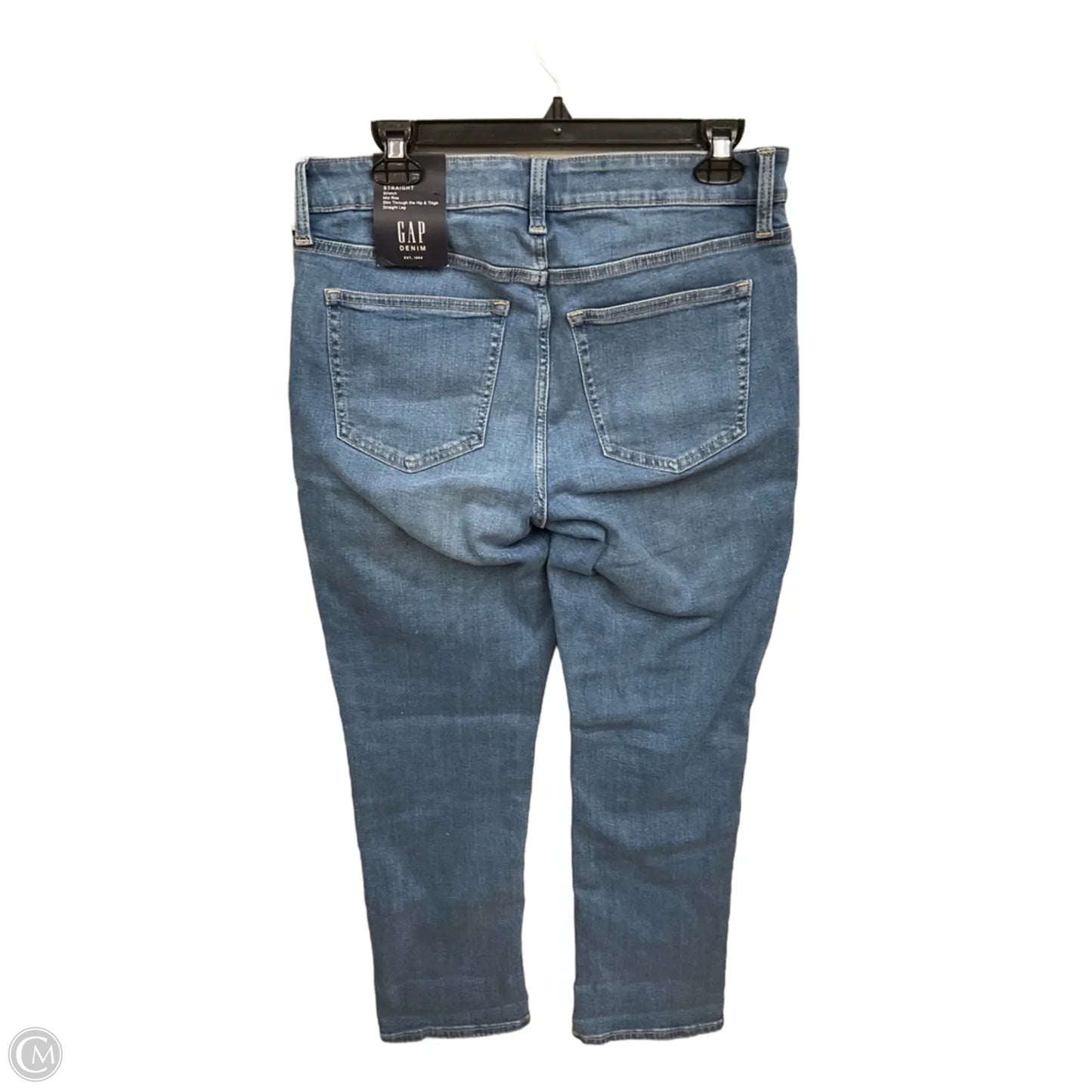 Jeans Straight By Gap In Blue Denim, Size: 10