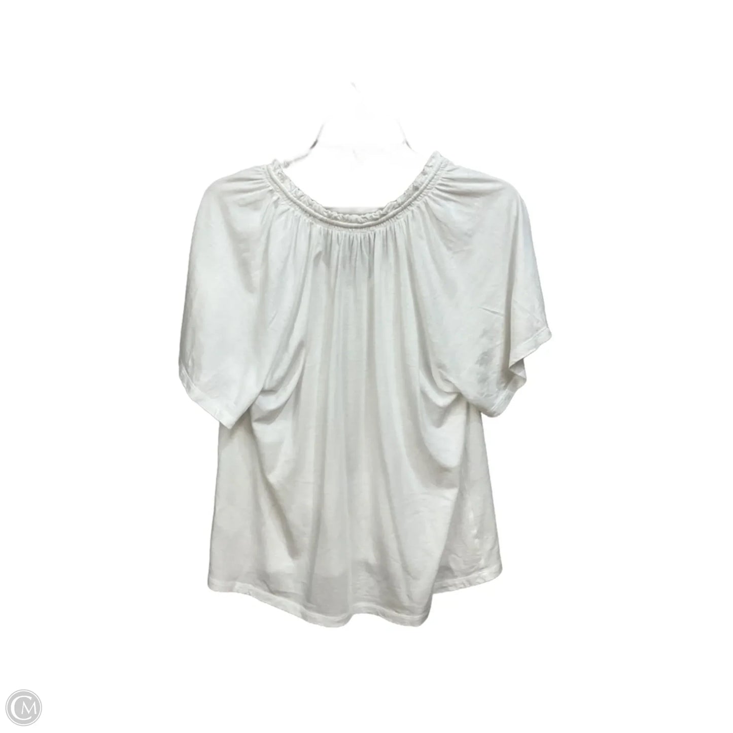 Top Short Sleeve Basic By Banana Republic In White, Size: M