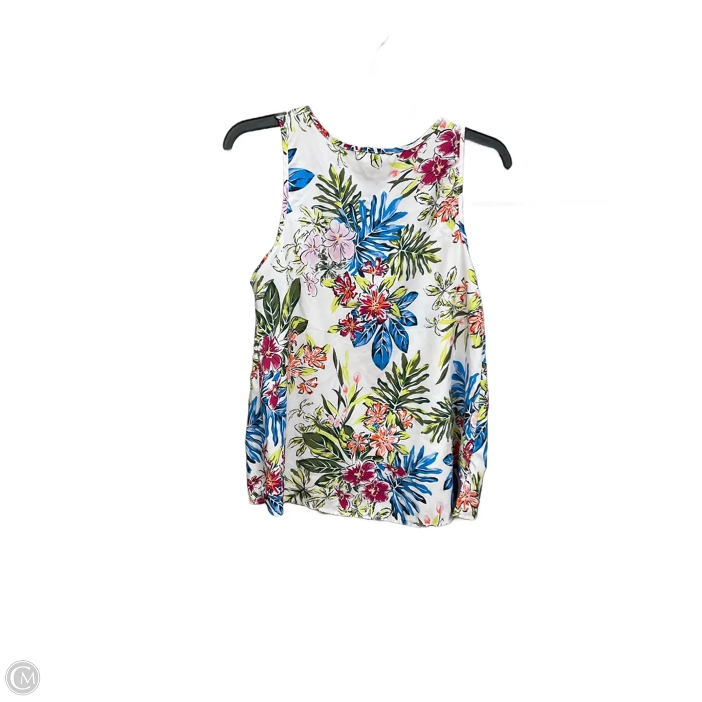 Top Sleeveless By Time And Tru In Floral Print, Size: S