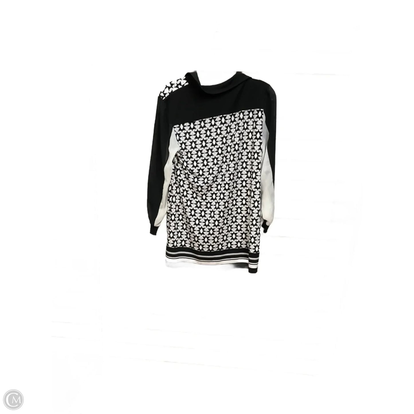 Tunic Long Sleeve By Style And Company In Geometric Pattern, Size: Mp