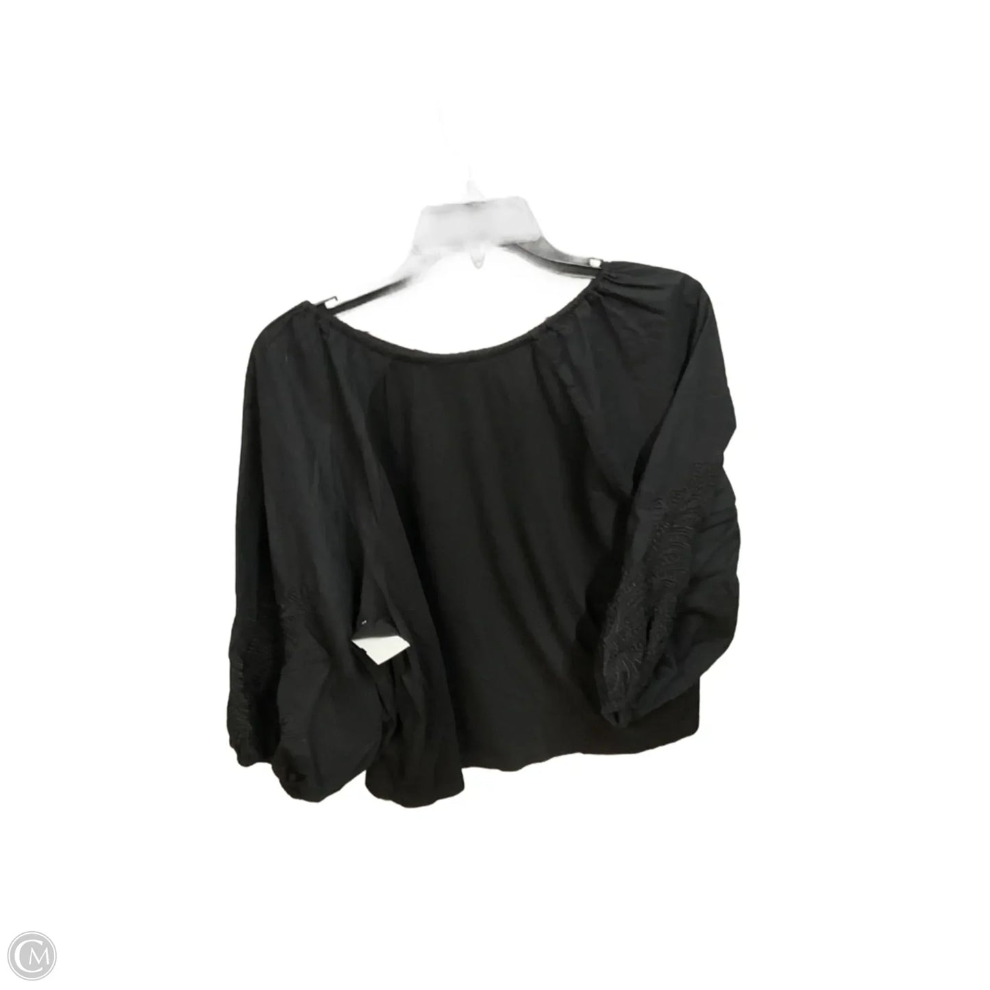 Top Long Sleeve Basic By Banana Republic In Black, Size: M