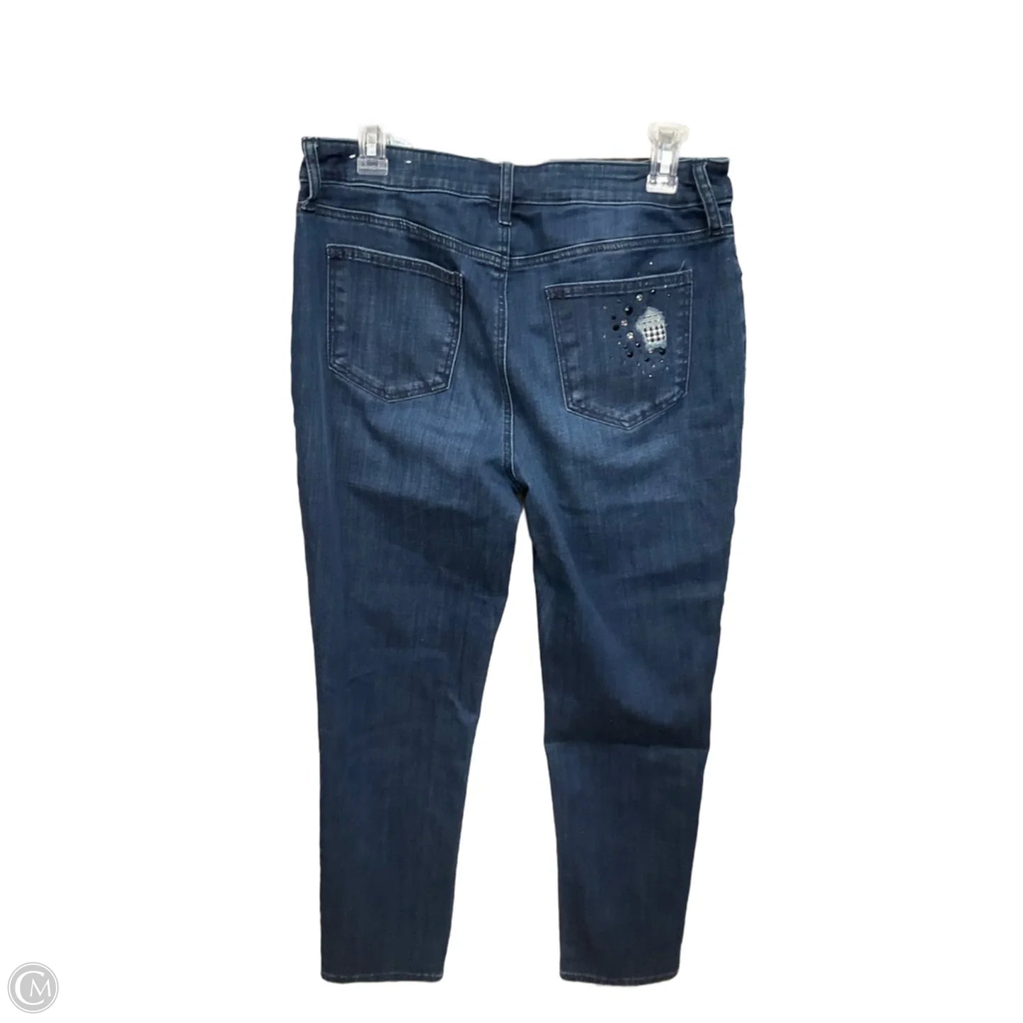 Jeans Straight By Chicos In Blue Denim, Size: 8