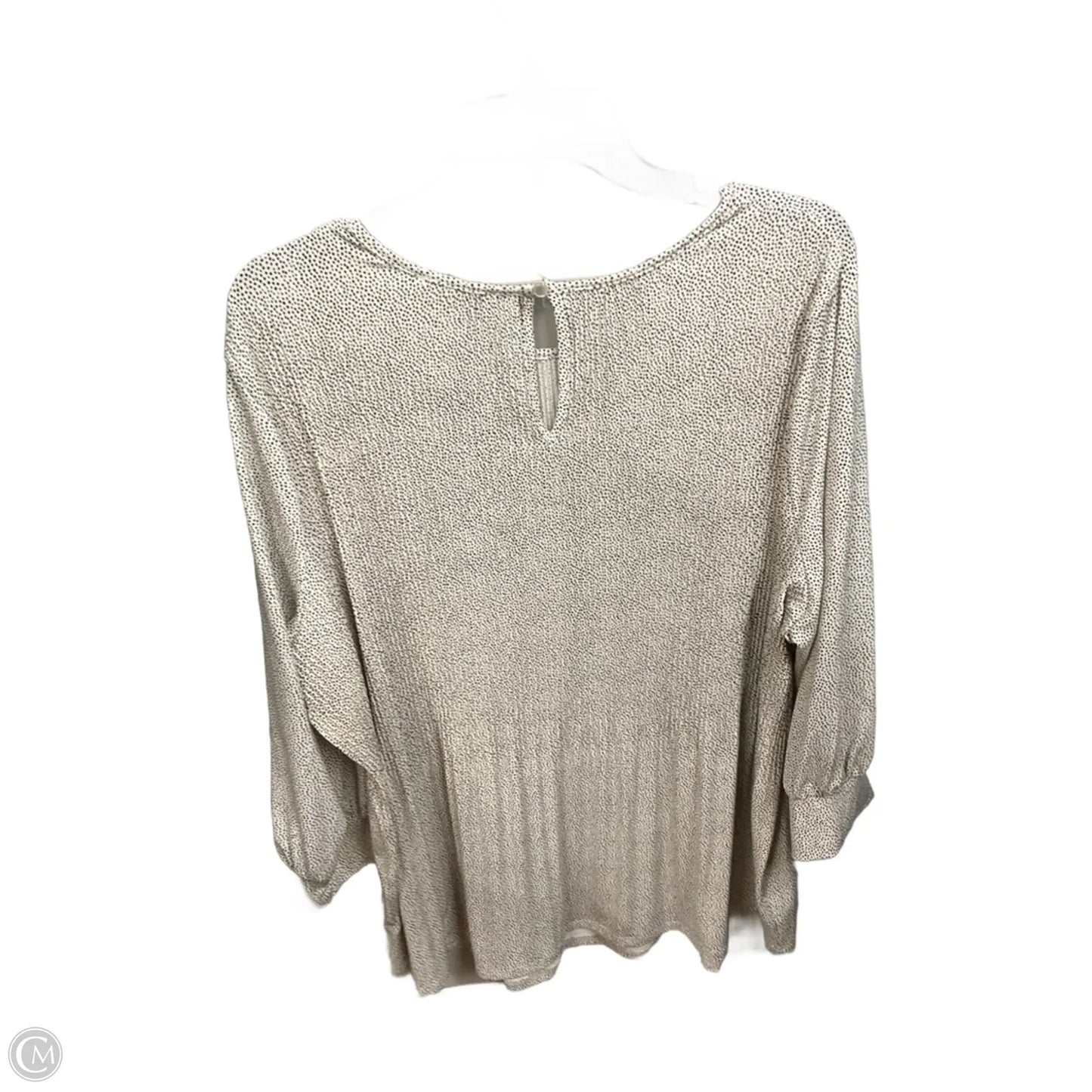Top Long Sleeve By Adrianna Papell In Black & Cream, Size: 2x