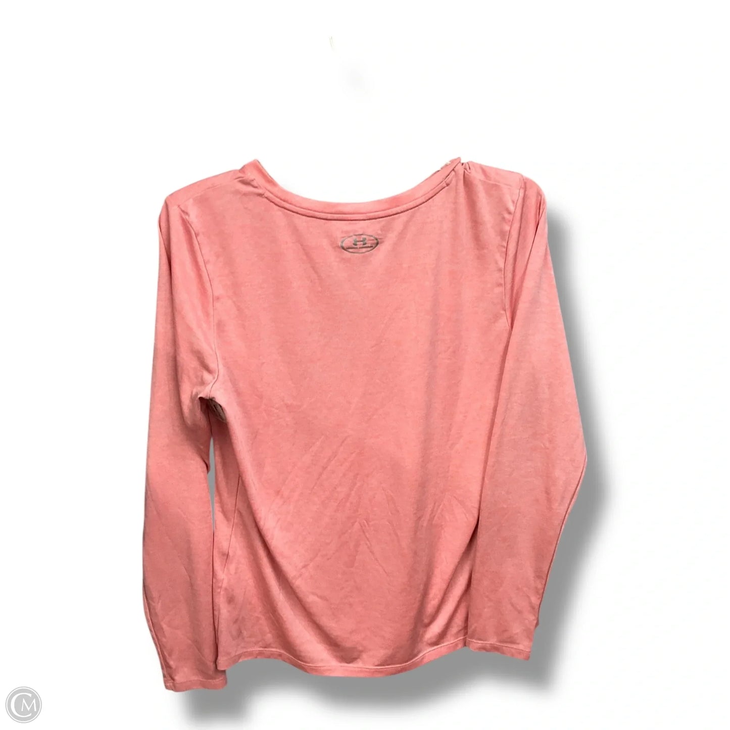 Athletic Top Long Sleeve Crewneck By Under Armour In Pink, Size: L