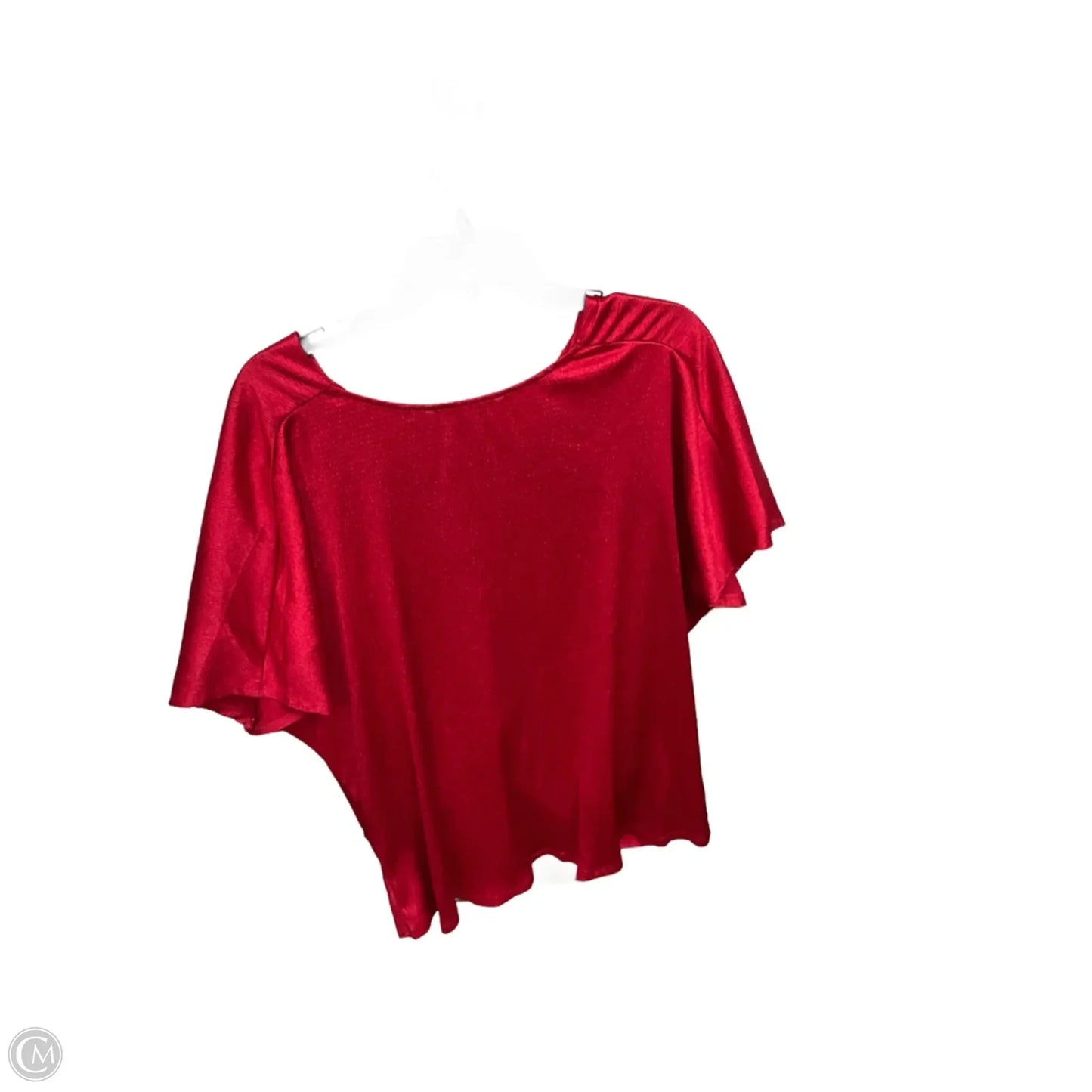 Blouse Short Sleeve By Cmc In Red, Size: Xl