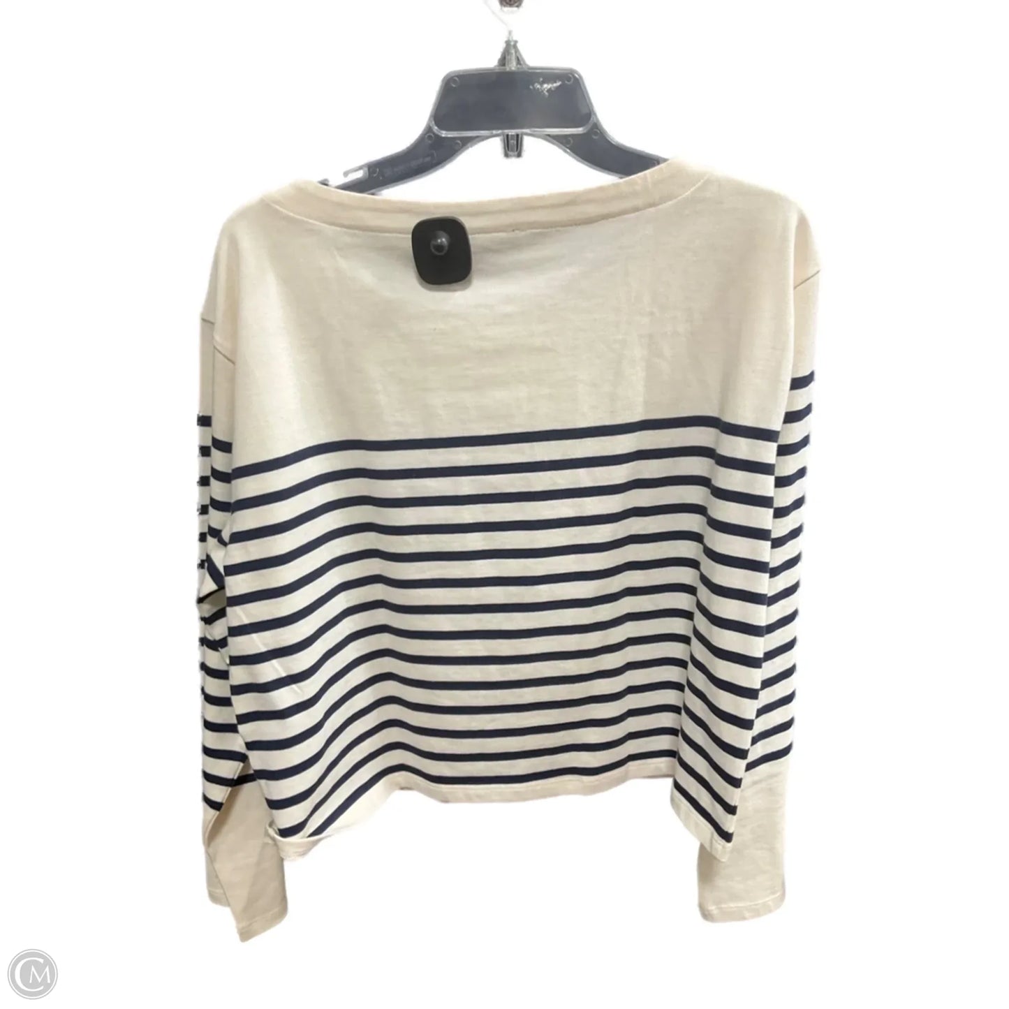 Top Long Sleeve Basic By J. Crew In Striped Pattern, Size: M