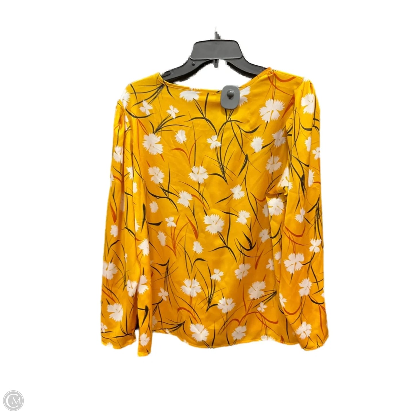 Top Long Sleeve Basic By Liz Claiborne In Yellow, Size: L