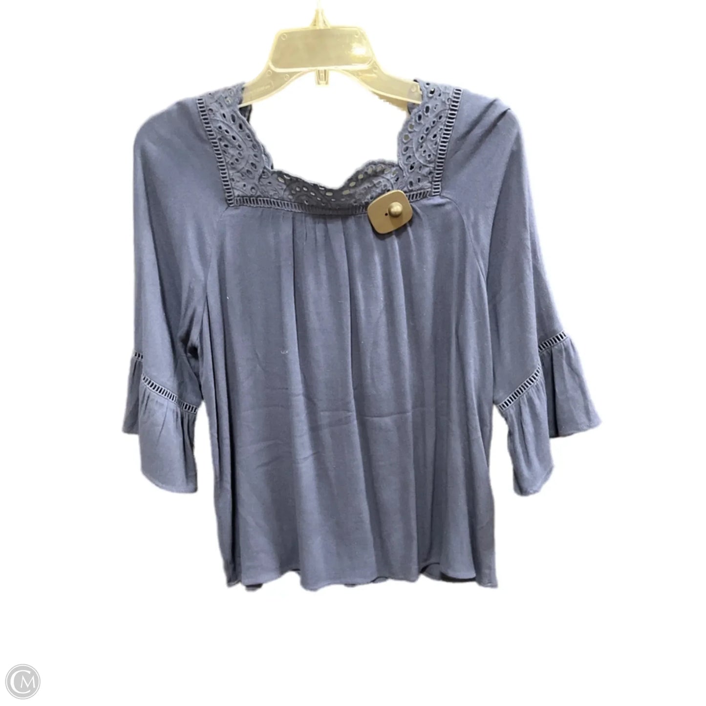 Top 3/4 Sleeve By Daniel Rainn In Navy, Size: Mp