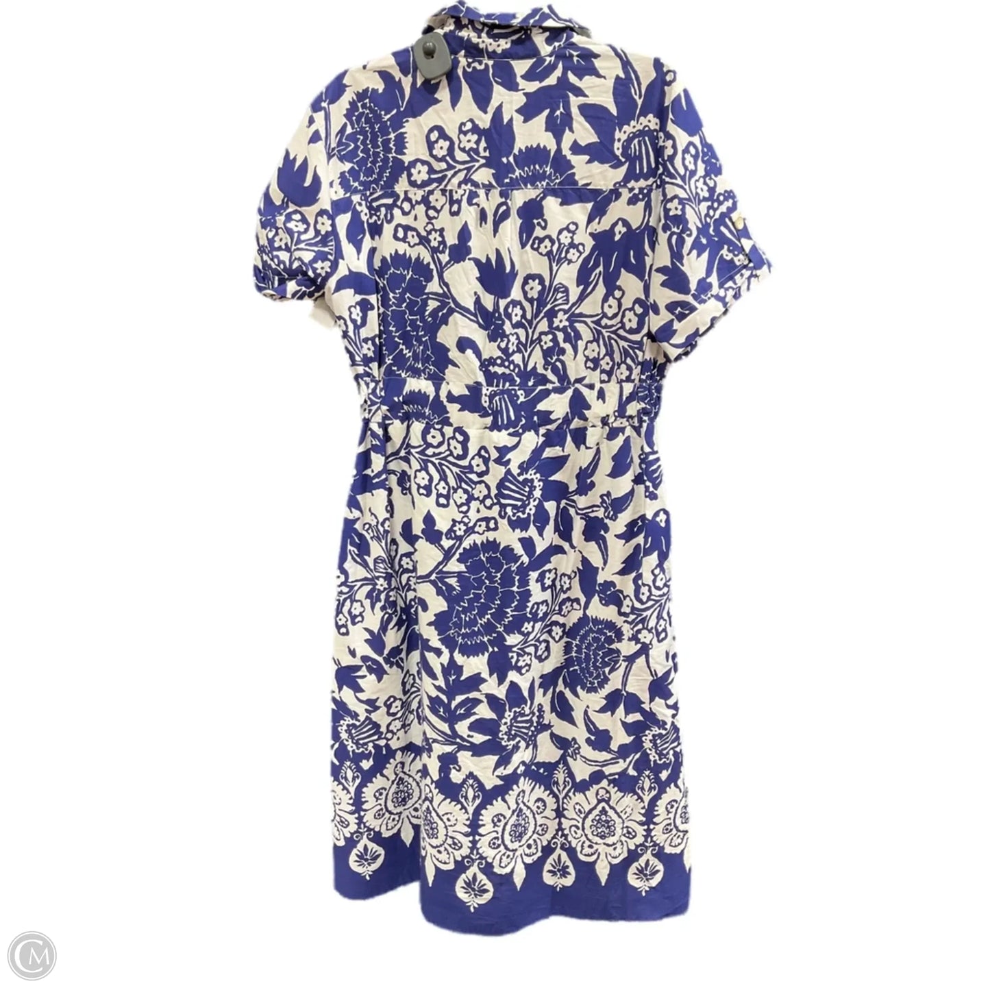 Dress Casual Maxi By Joie In Blue & White, Size: Xl