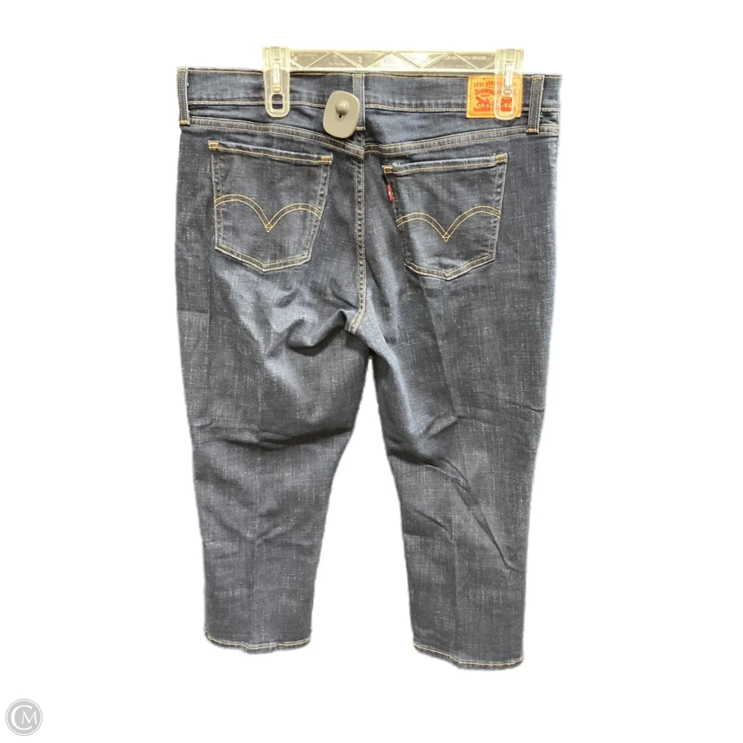 Jeans Straight By Levis In Blue Denim, Size: 16