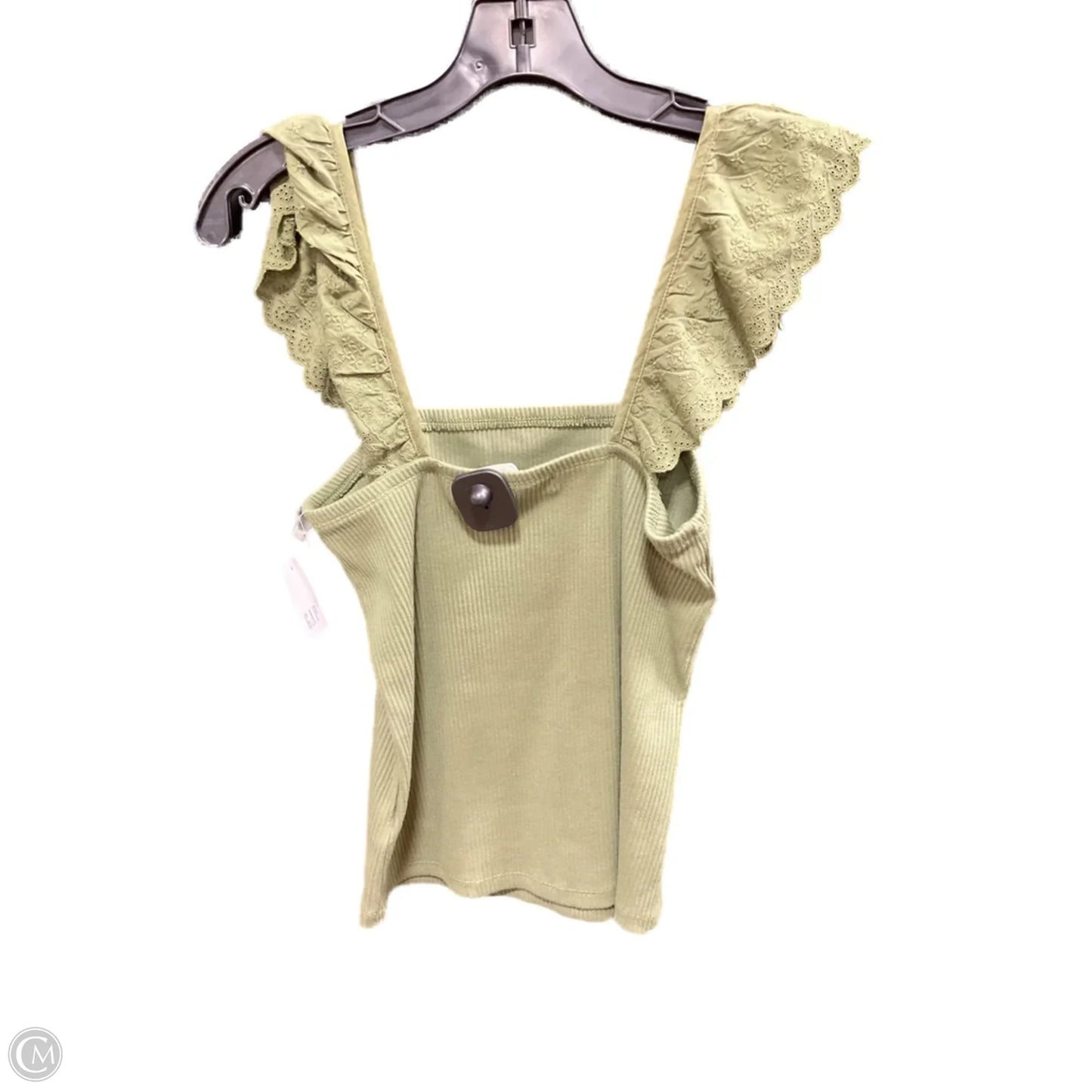 Top Sleeveless Basic By Gap In Green, Size: M