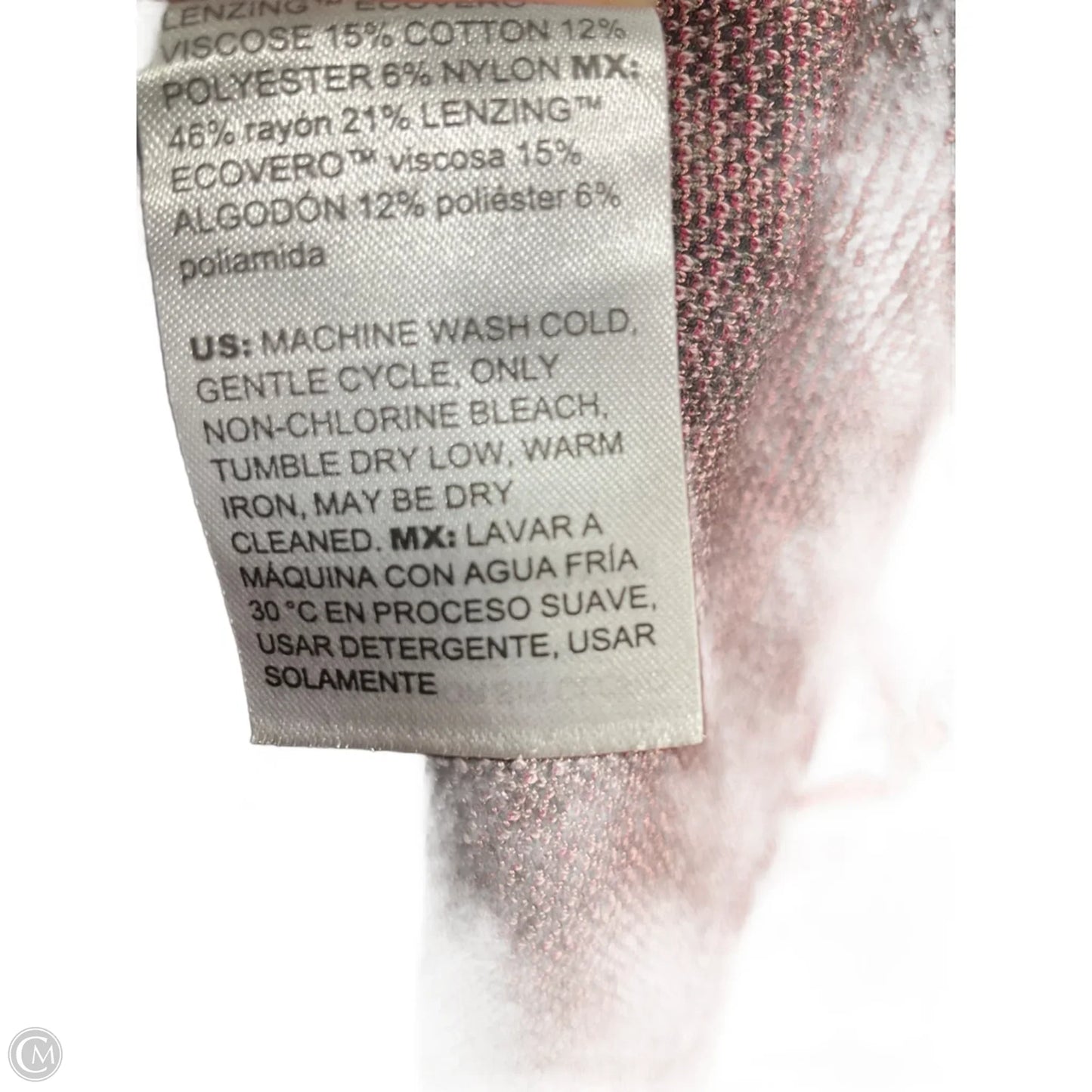 Top Short Sleeve Basic By Chicos In Black & Red, Size: L