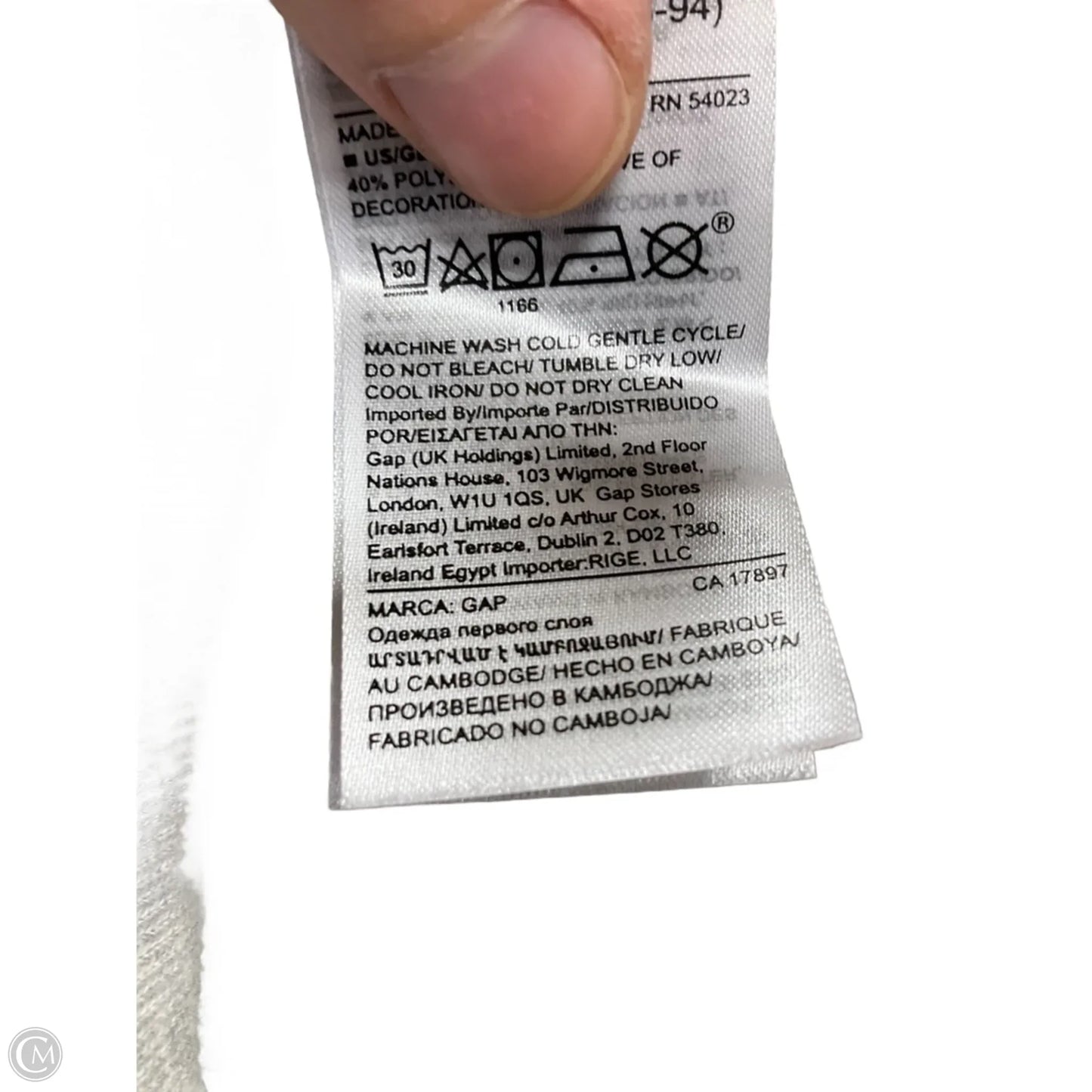 Sweatshirt Crewneck By Gap In Grey, Size: S