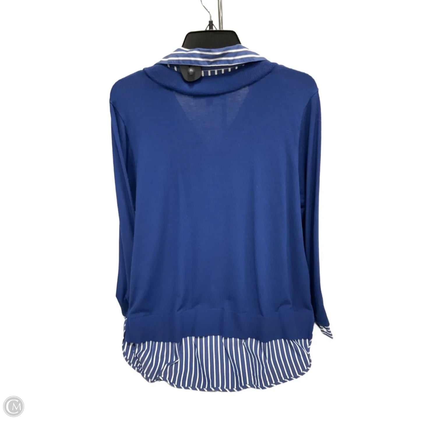 Top Long Sleeve Basic By Chicos In Striped Pattern, Size: Xl