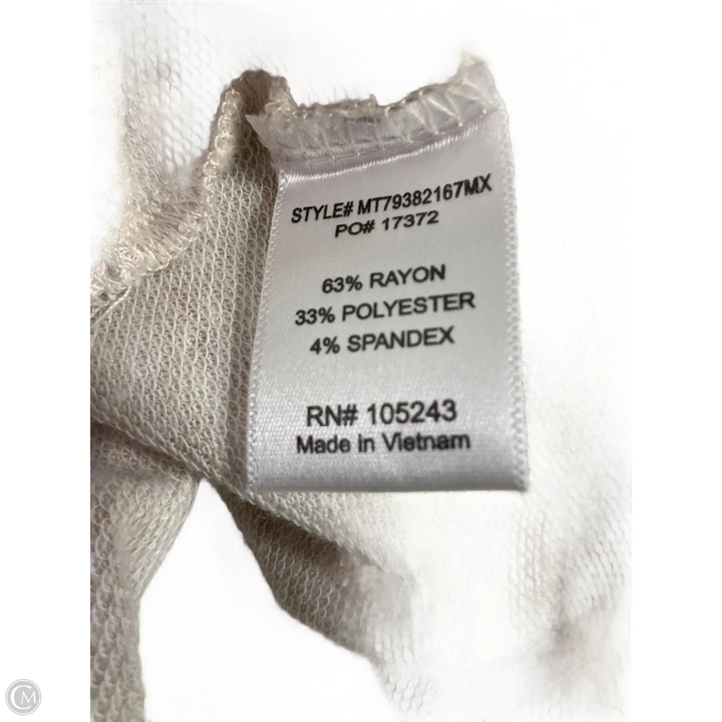 Top 3/4 Sleeve Basic By Bobeau In Tan, Size: Xl