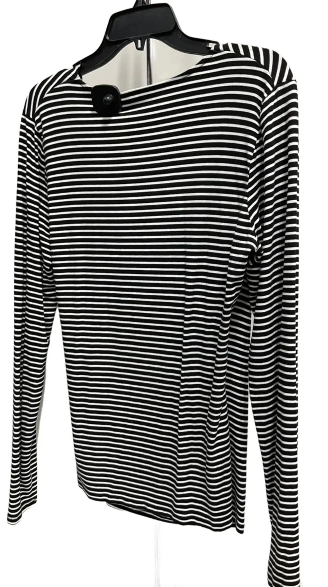 Top Long Sleeve Basic By Long Tall Sally In Striped Pattern, Size: M
