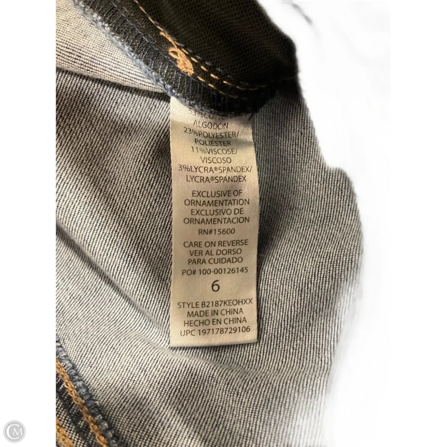 Jeans Straight By Democracy In Blue Denim, Size: 6