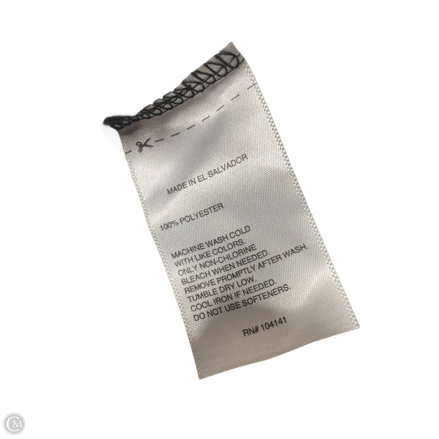 Athletic Top Short Sleeve By Reebok In Black, Size: L