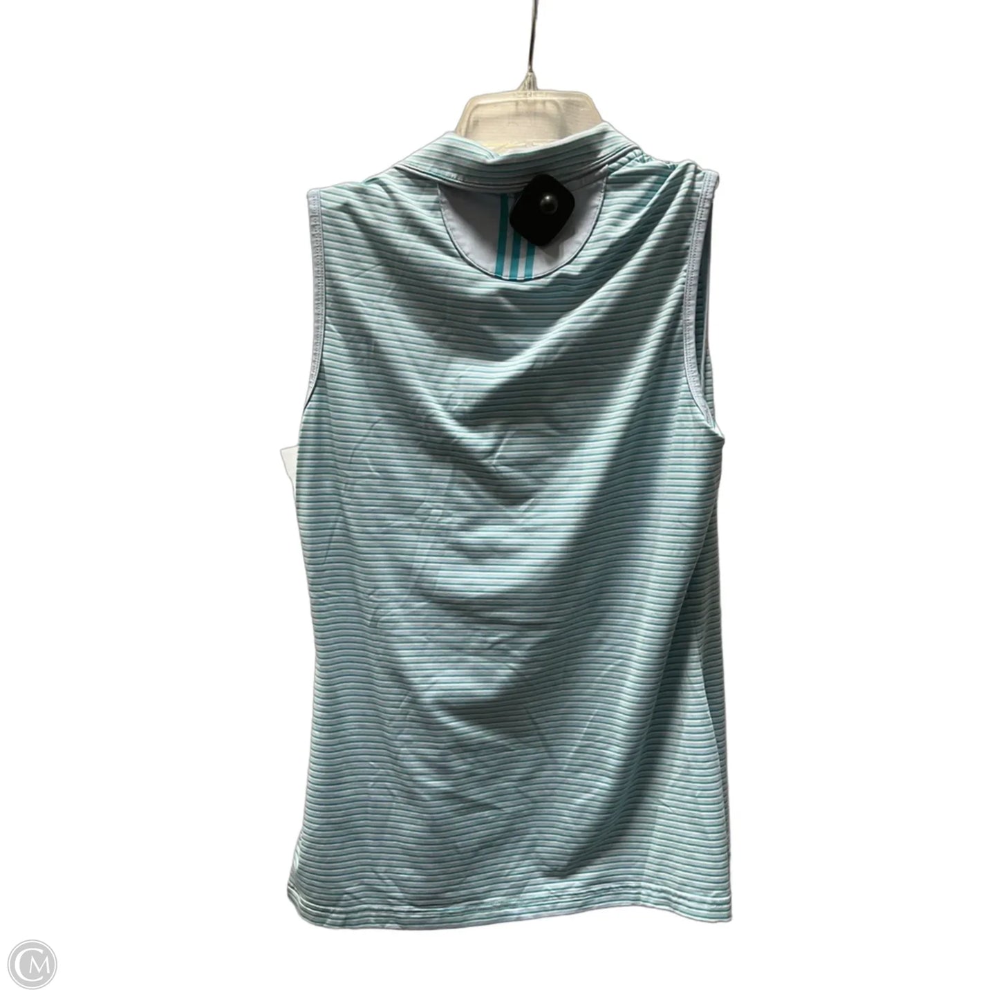 Top Short Sleeve Basic By Adidas In Striped Pattern, Size: S