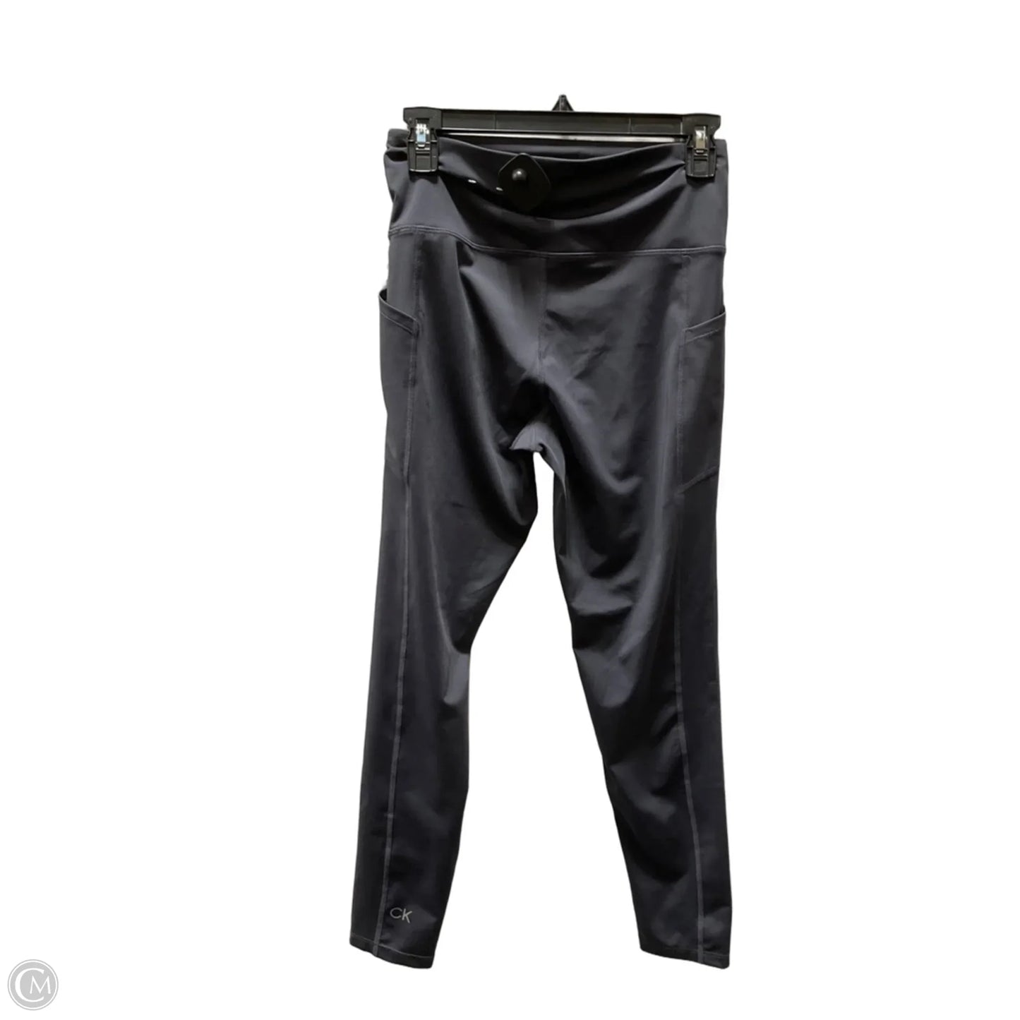 Athletic Leggings By Calvin Klein In Grey, Size: M