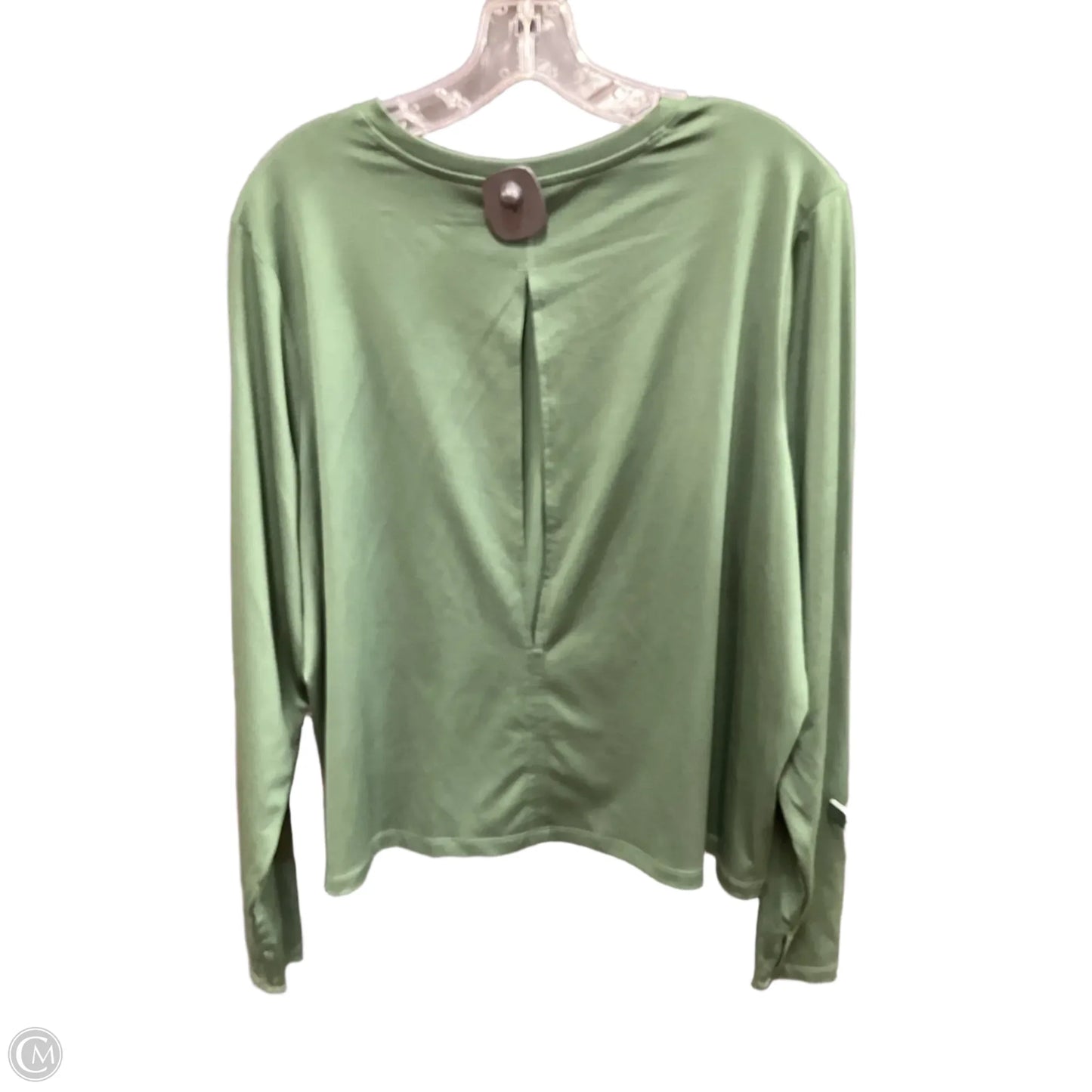 Athletic Top Long Sleeve Collar By Clothes Mentor In Green, Size: Osfm