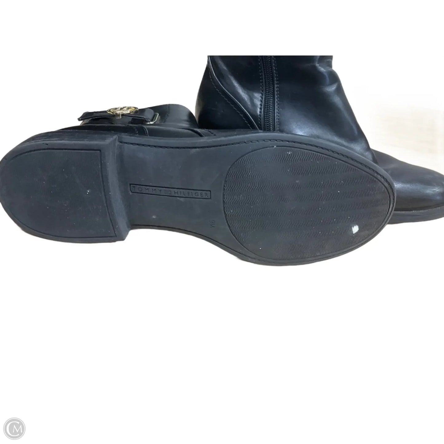 Boots Ankle Flats By Tommy Hilfiger In Black, Size: 9