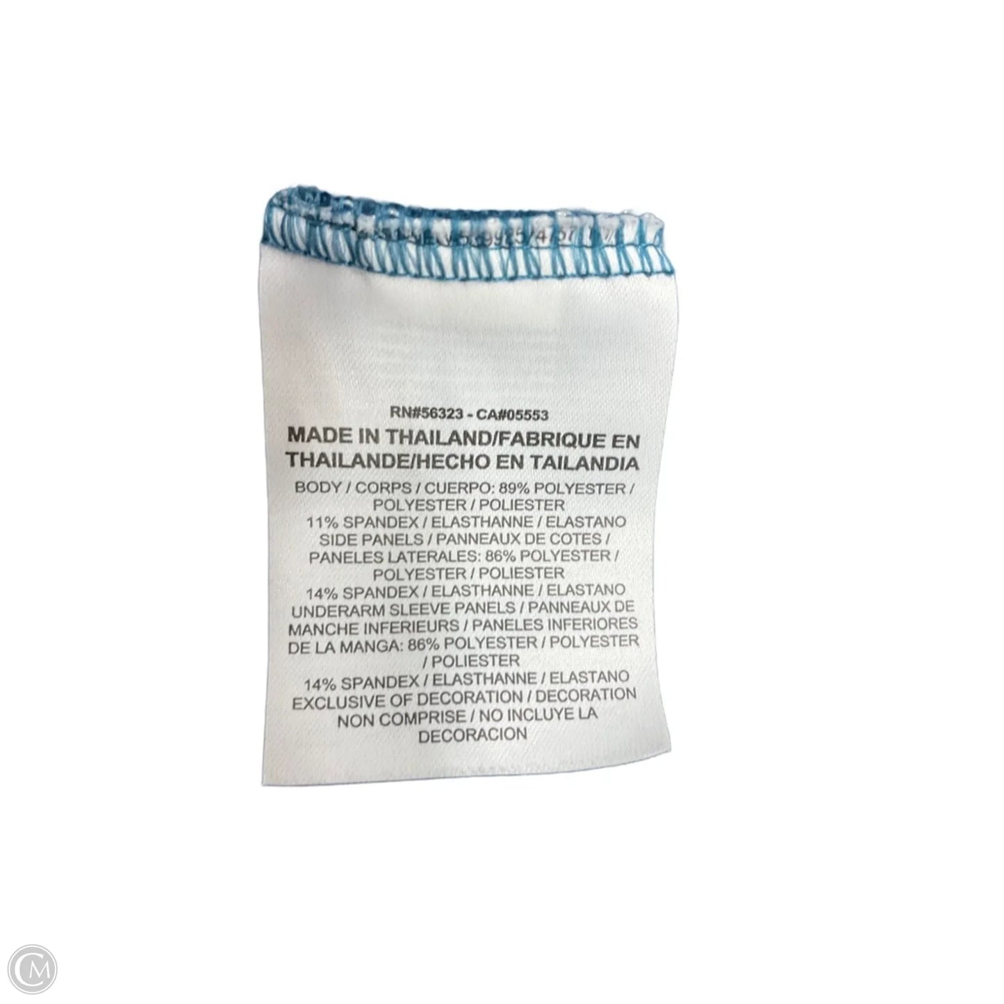 Athletic Top Long Sleeve Collar By Nike In Blue, Size: Xs