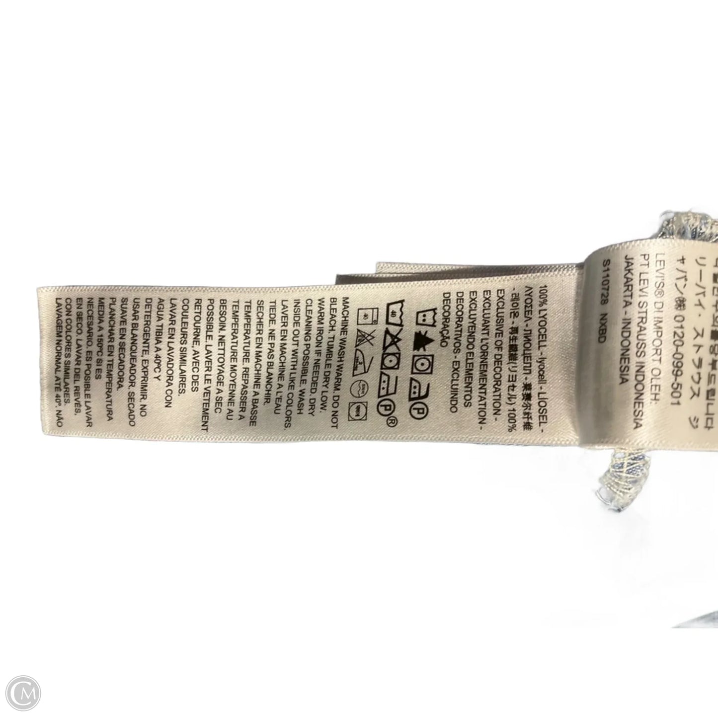 Blouse Long Sleeve By Levis In Blue, Size: S