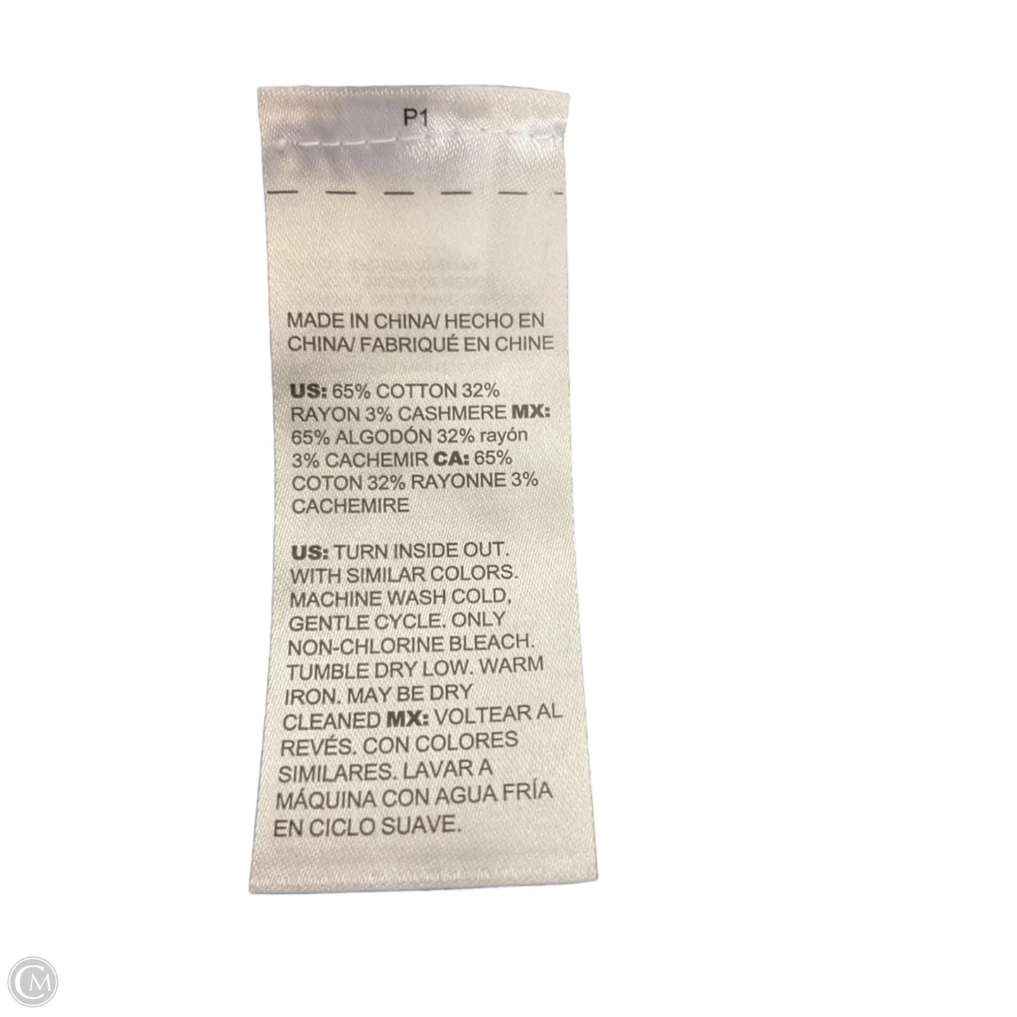 Top Long Sleeve By Chicos In Grey, Size: Xl