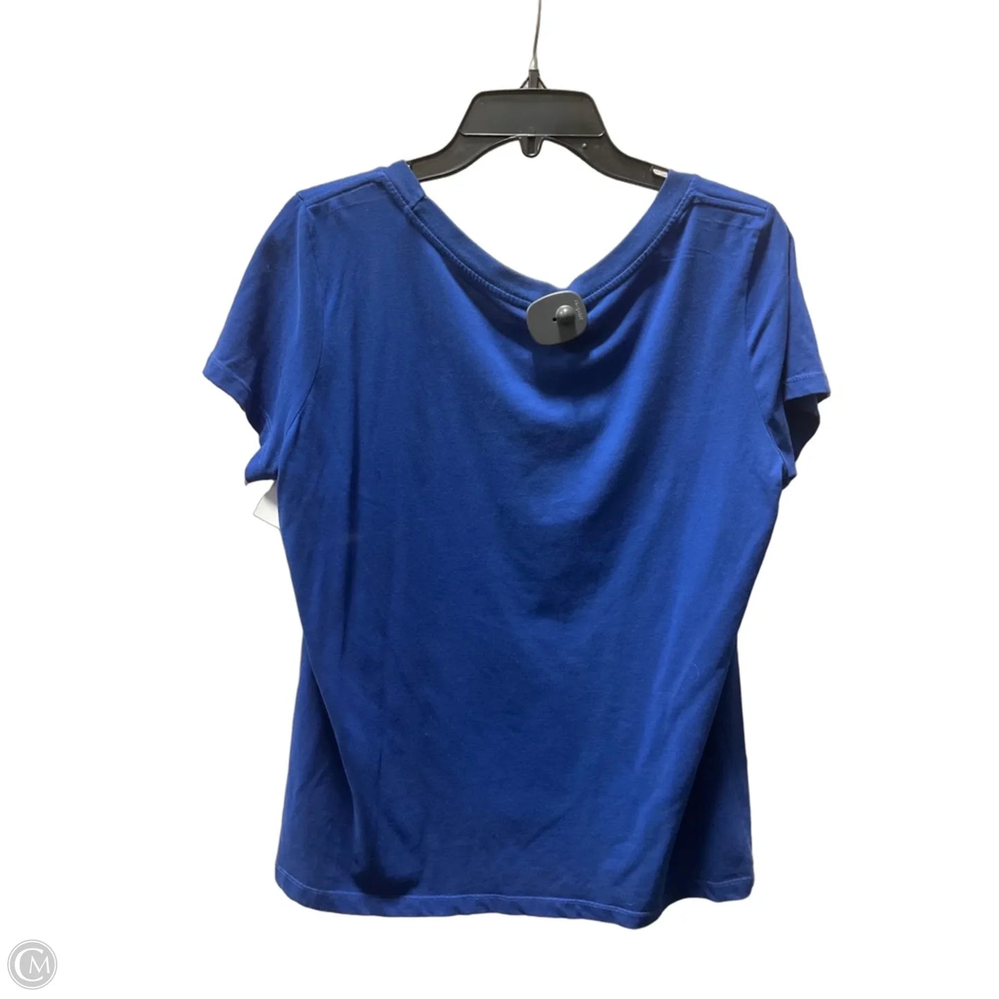 Athletic Top Short Sleeve By Nike In Blue, Size: L