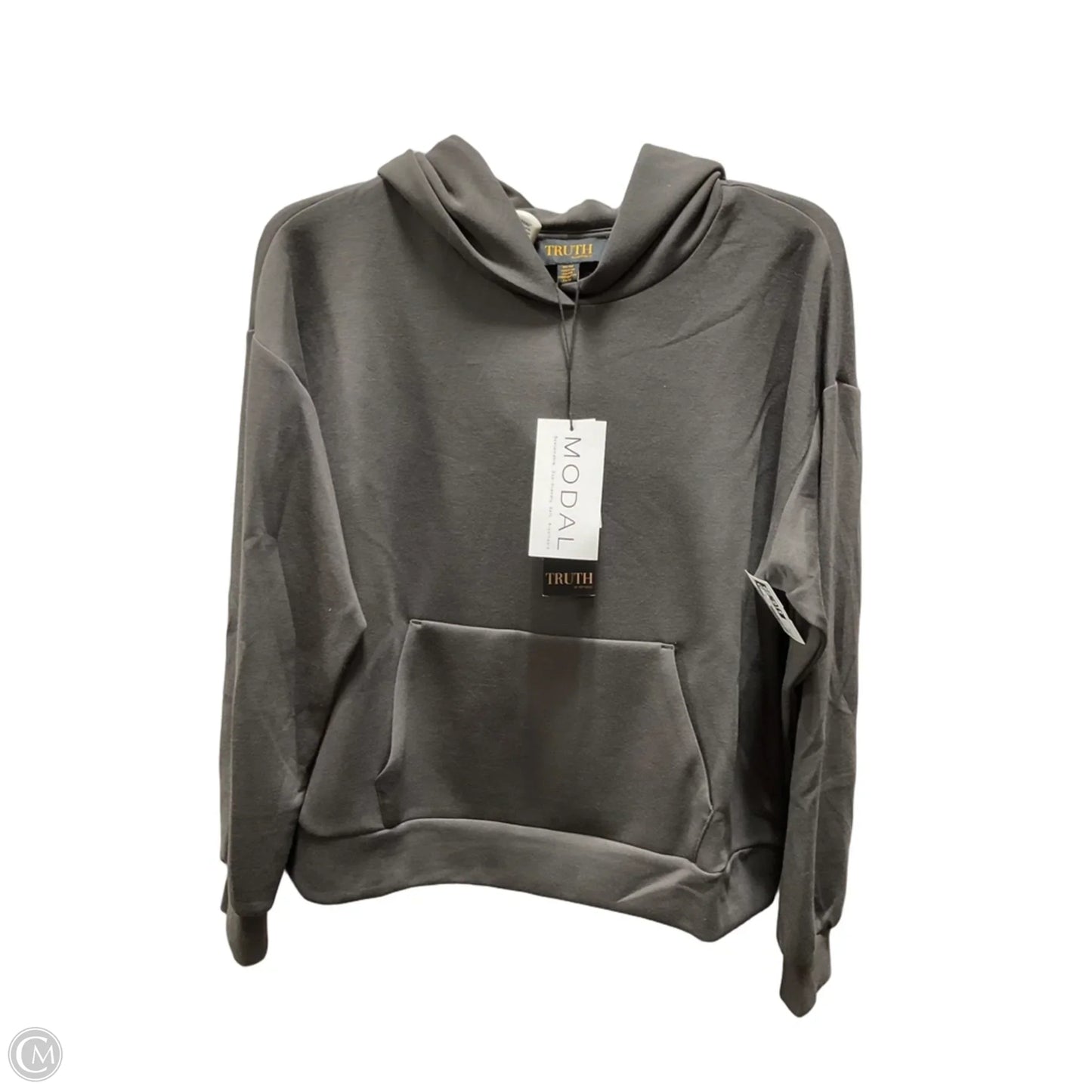 Sweatshirt Hoodie By Truth In Grey, Size: M