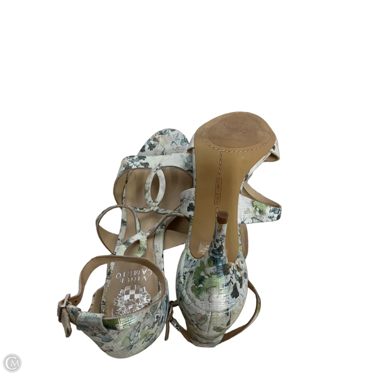 Sandals Heels Stiletto By Vince Camuto In Green, Size: 9.5
