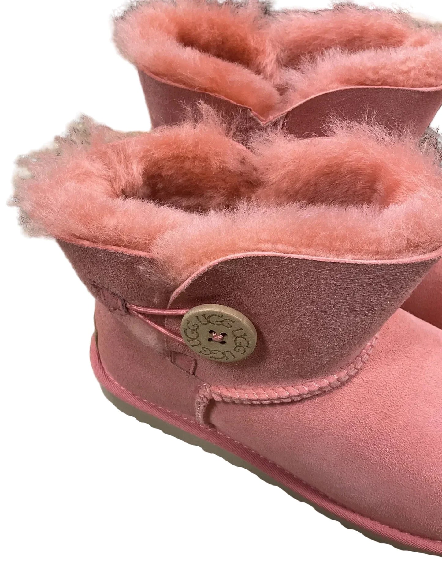 Boots Ankle Flats By Ugg In Pink, Size: 8