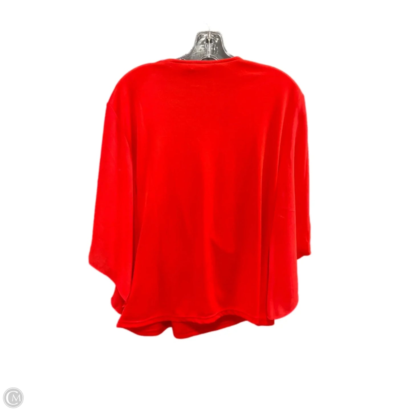 Top Short Sleeve By Grace In Red, Size: 2x