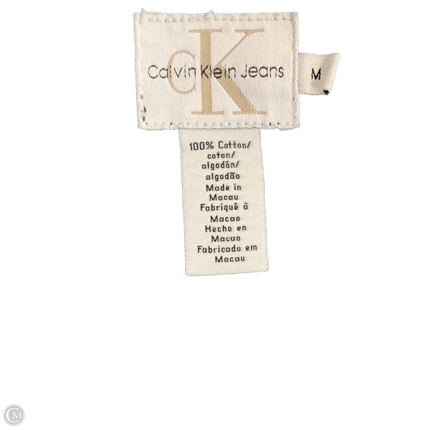 Jacket Denim By Calvin Klein In Blue Denim, Size: M