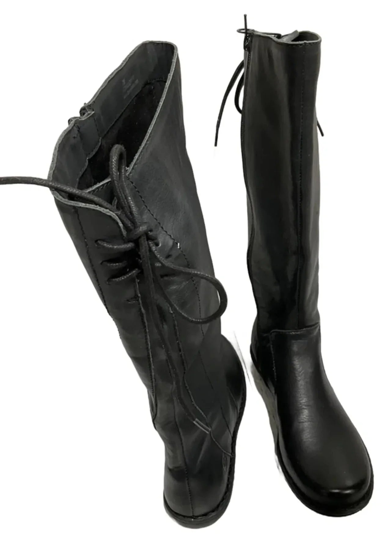 Boots Knee Flats By Born In Black, Size: 7