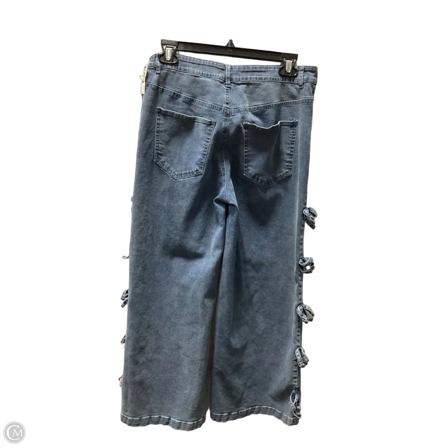Jeans Wide Leg By Entro In Blue Denim, Size: M