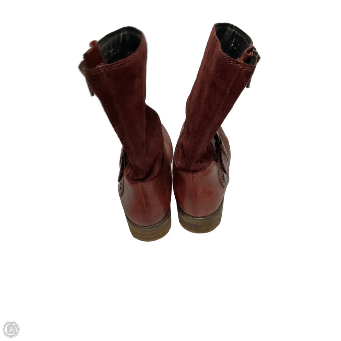 Boots Ankle Flats By Clarks In Red, Size: 8.5