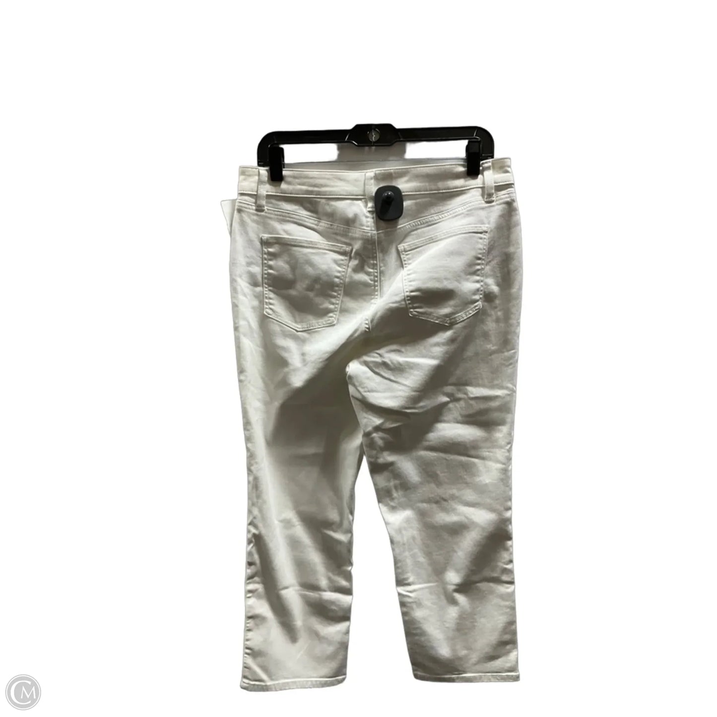 Jeans Cropped By Talbots In White Denim, Size: 10p