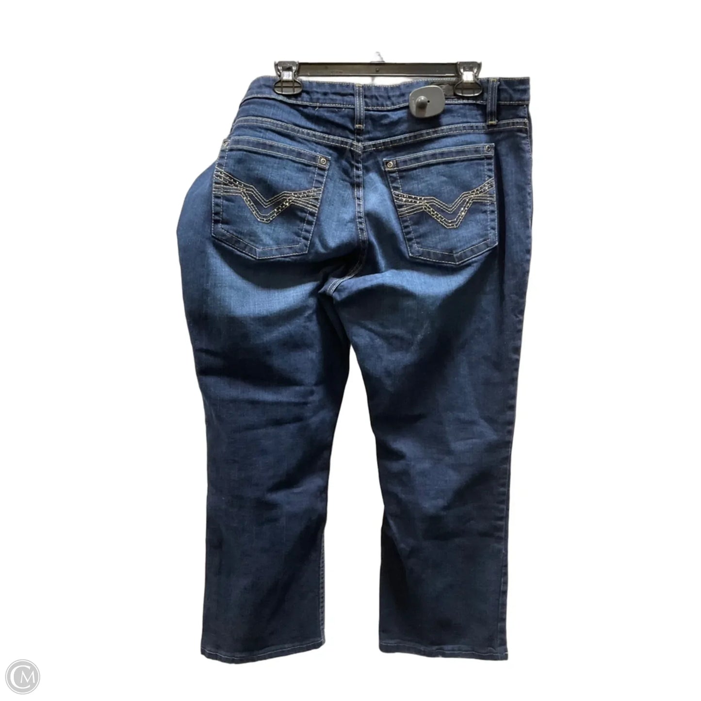 Jeans Boot Cut By Harley Davidson In Blue Denim, Size: 16