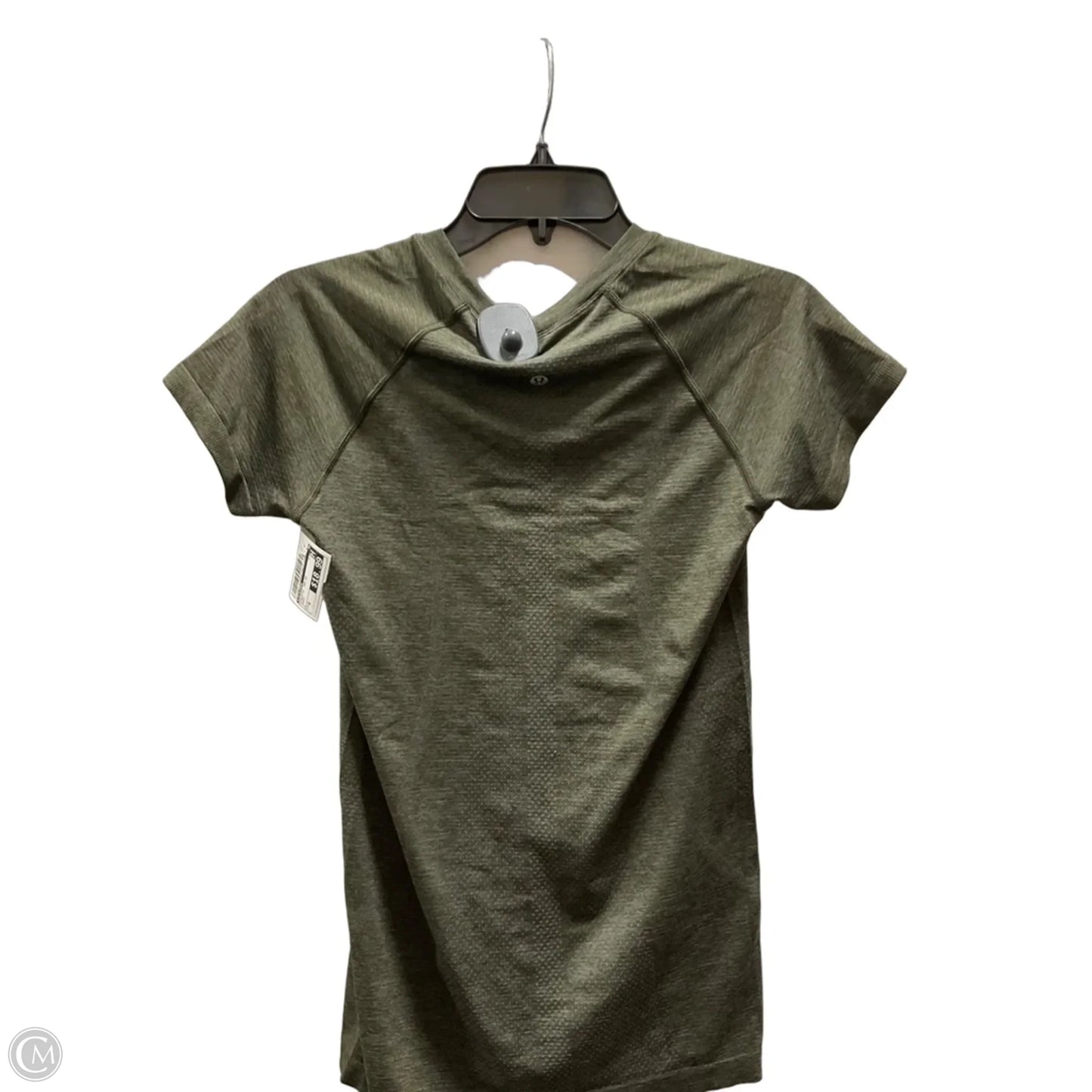 Athletic Top Short Sleeve By Lululemon In Green, Size: 6