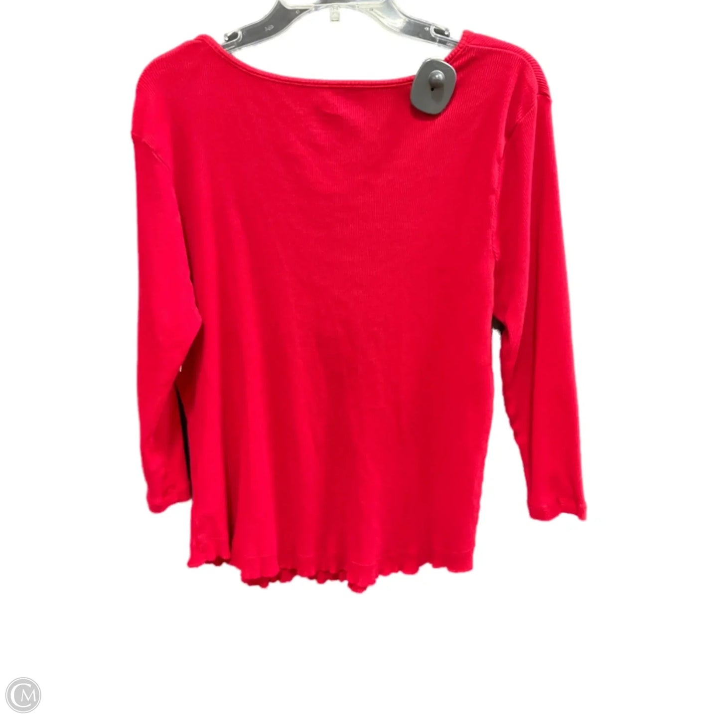 Top Long Sleeve By Faded Glory In Red, Size: 2x