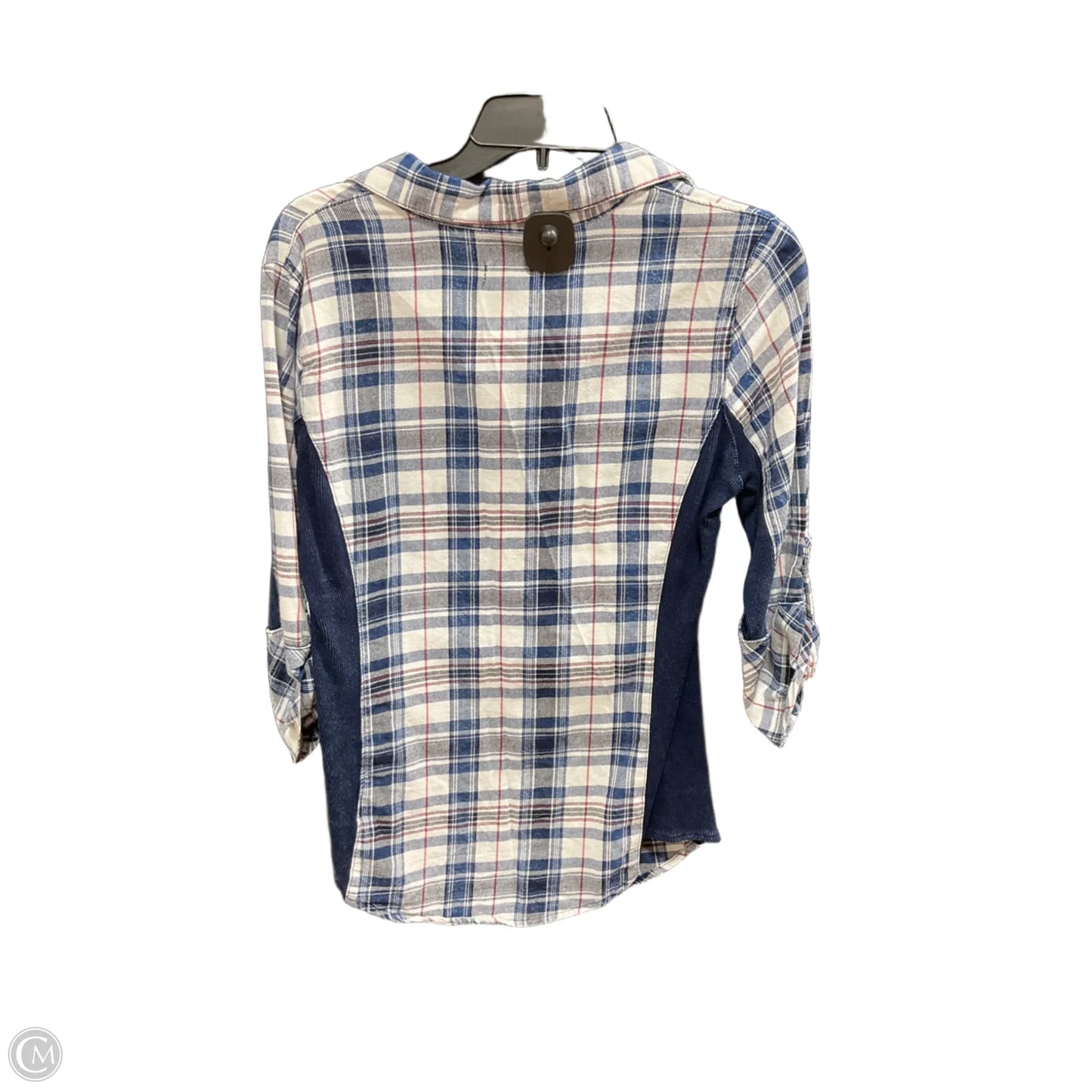 Blouse Long Sleeve By Ci Sono In Blue & Red, Size: M