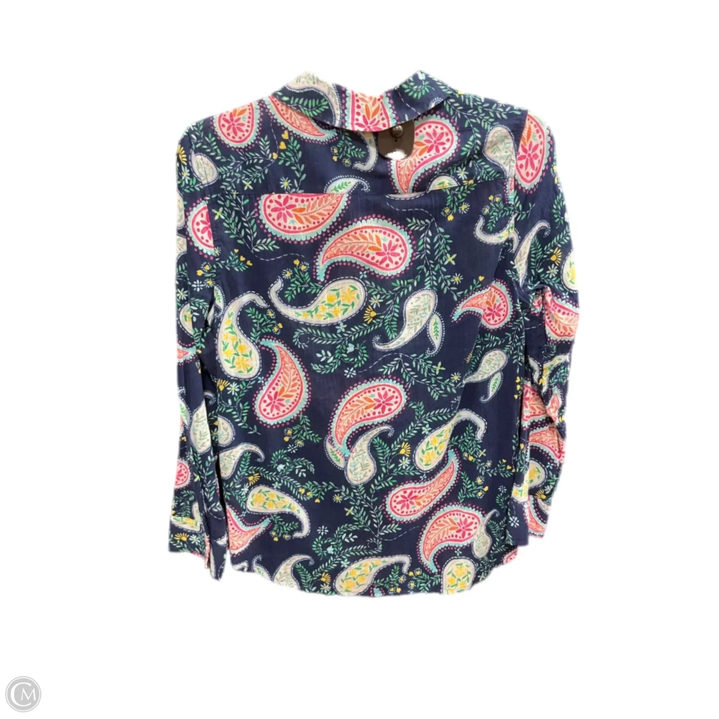 Blouse Long Sleeve By Talbots In Paisley Print, Size: S