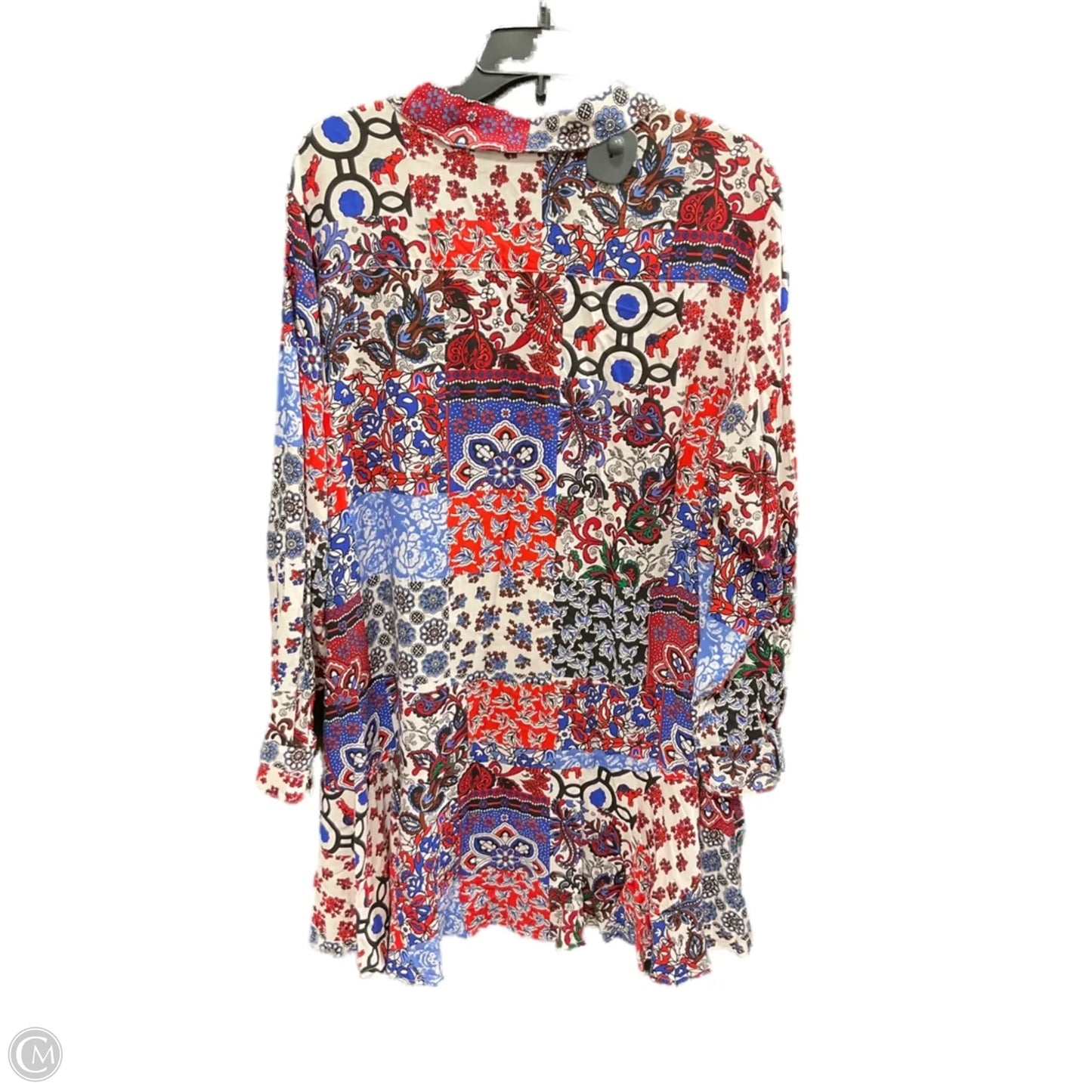 Dress Casual Midi By For The Republic In Blue & Red, Size: 2x