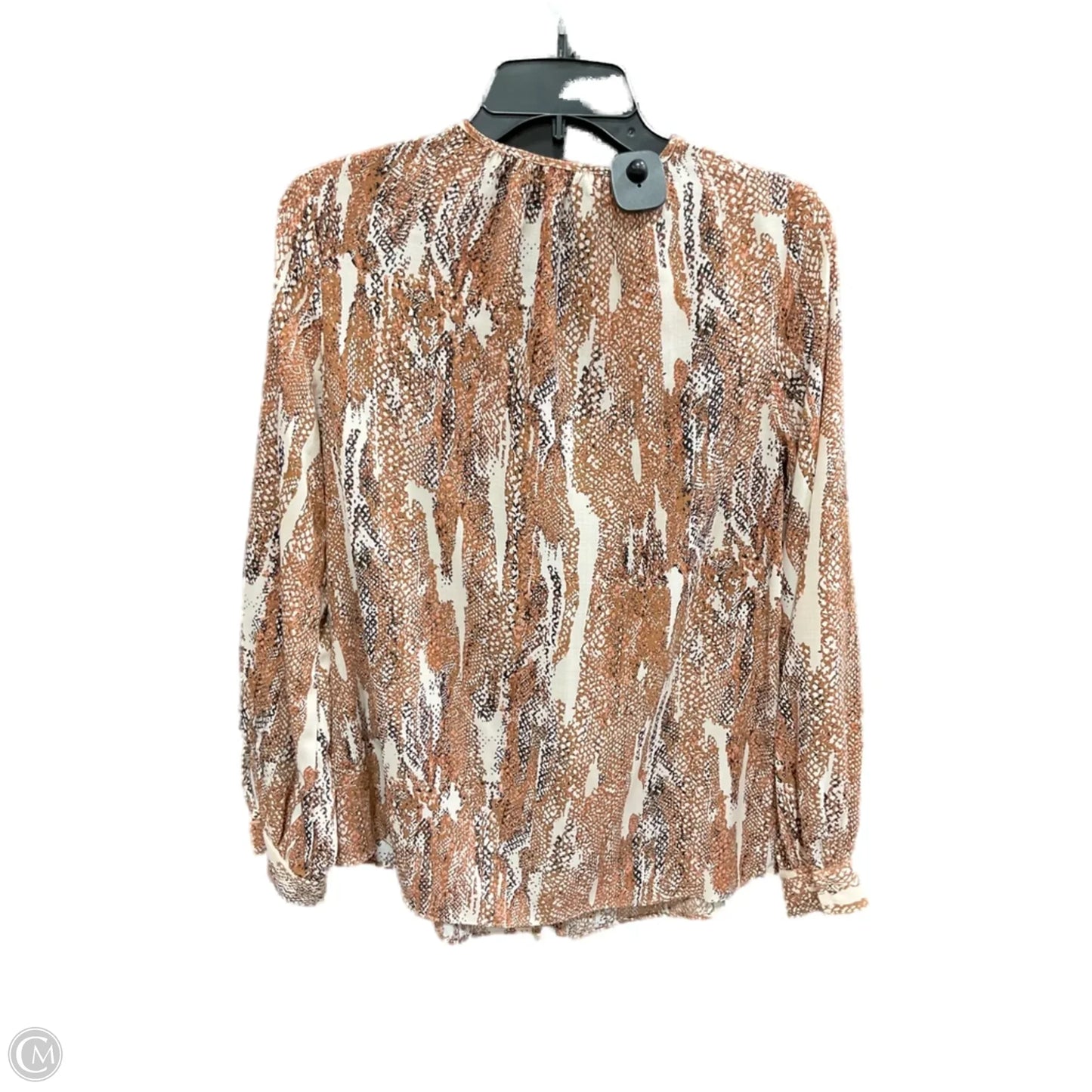 Top Long Sleeve By Nine West Apparel In Orange & Pink, Size: S