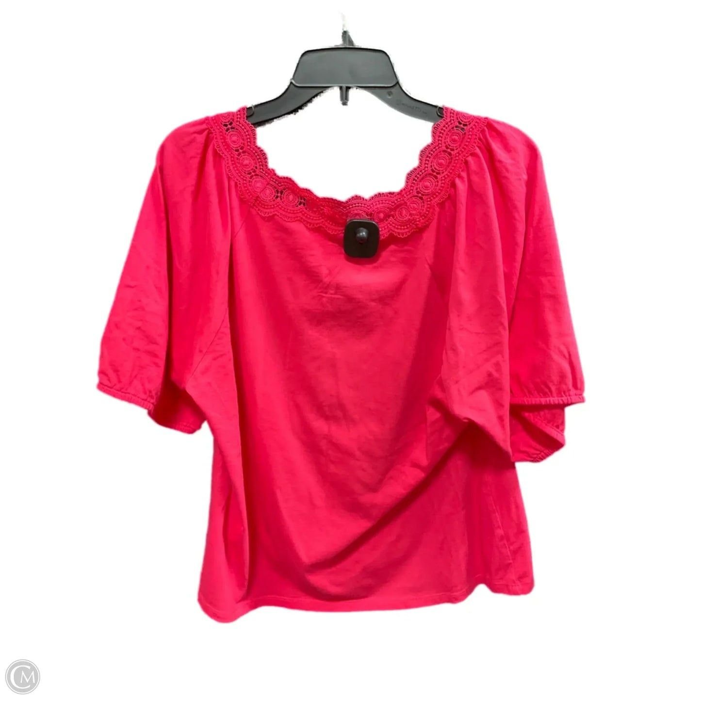 Top Short Sleeve By Talbots In Pink, Size: Xl